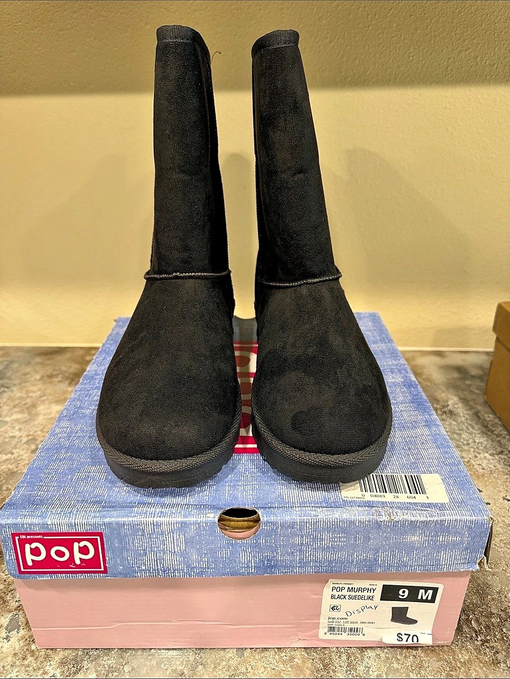 pop Murphy Tall Black Boots US 9 M